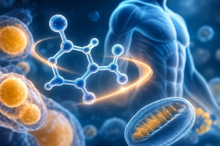 Glowing Molecular Health Science Scene